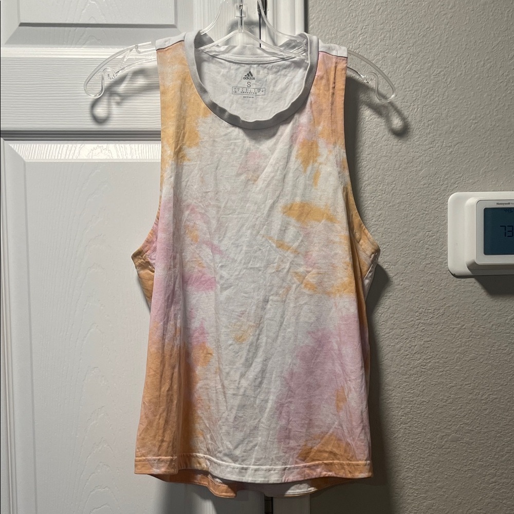 Adidas Women's Multicolor Tie-Dye crew neck racerback Tank Top